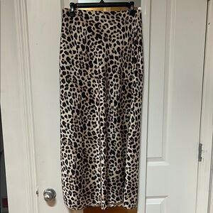Zara Leopard Print Maxi Skirt